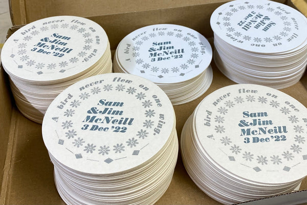 The Perfect Wedding Favour: Letterpress Coasters That Your Guests Will Actually Keep and Use