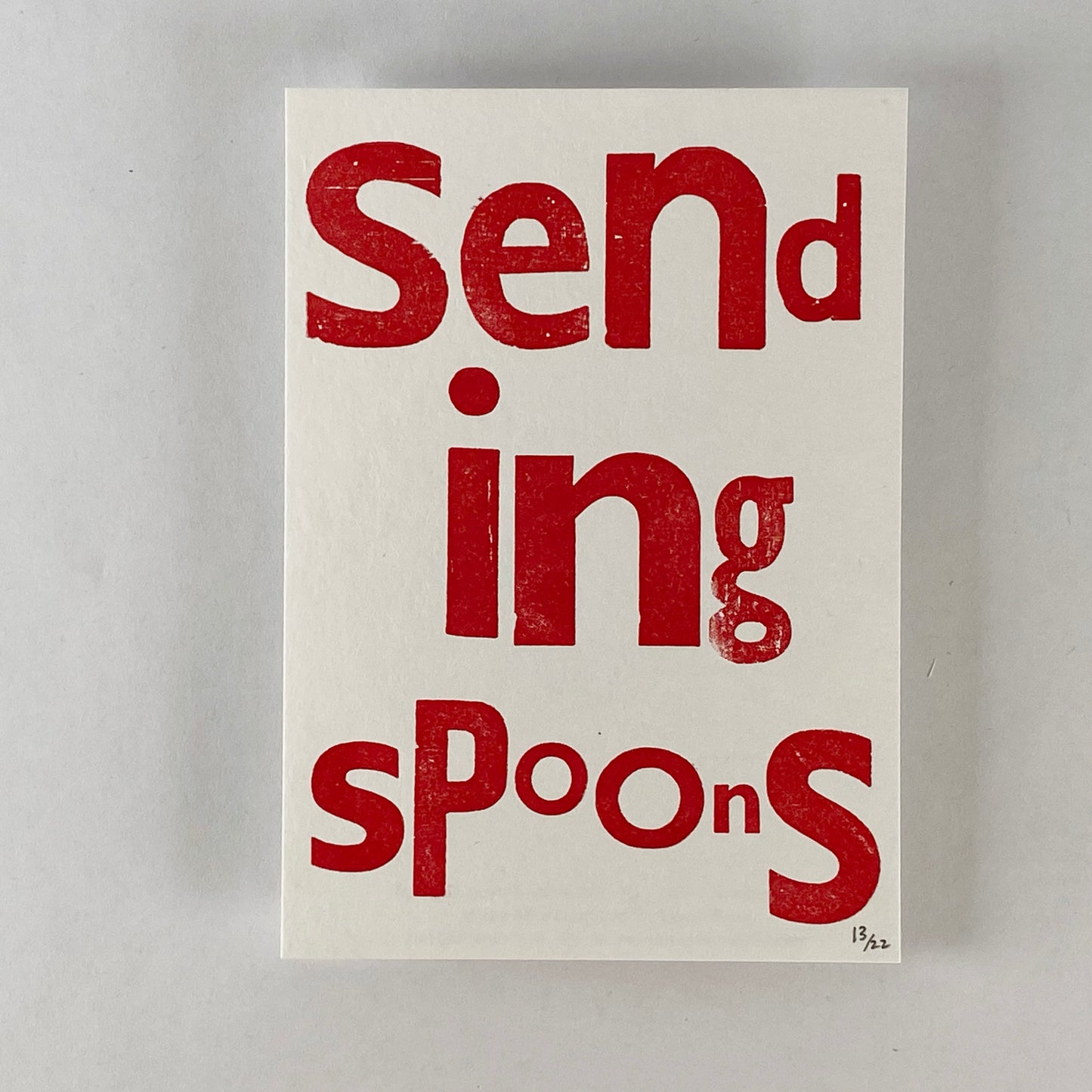 Sending Spoons Red wood type