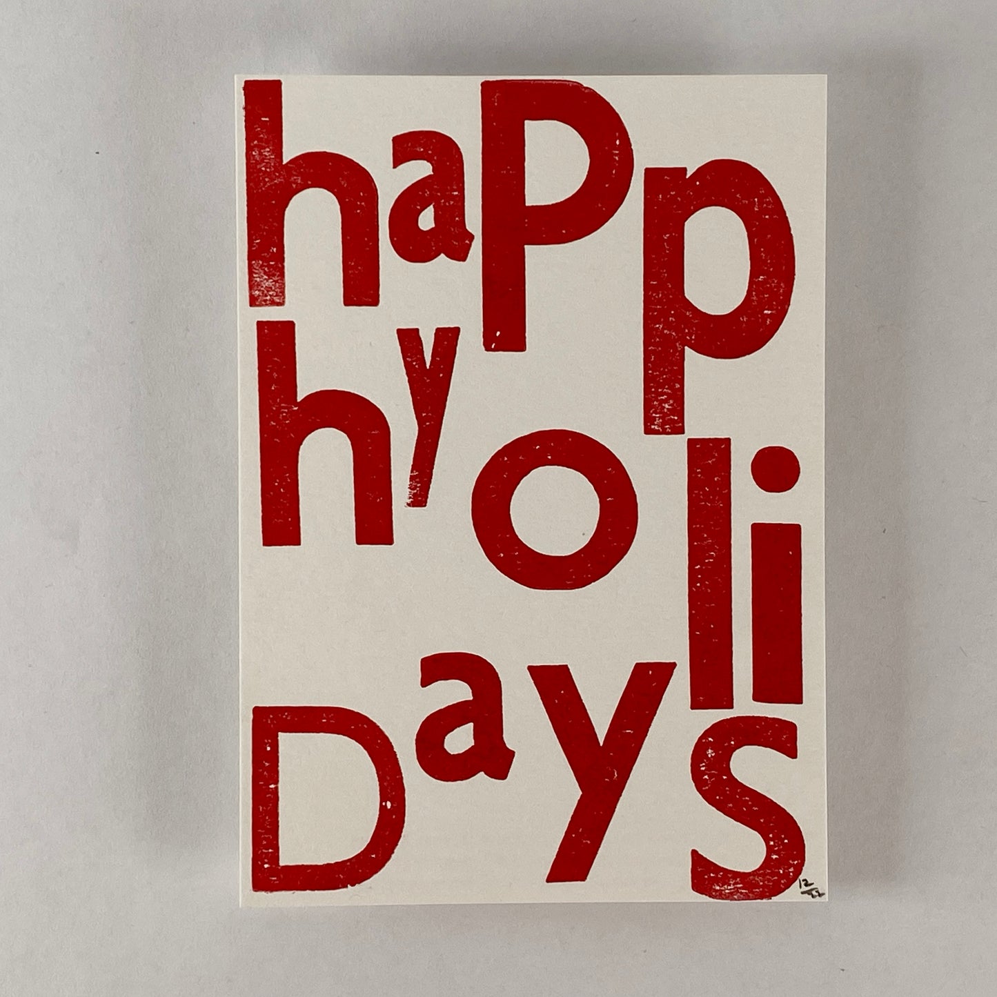 Load image into Gallery viewer, Happy Holidays Red wood type
