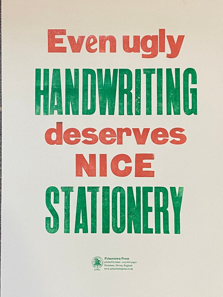 Even ugly handwriting deserves nice stationery