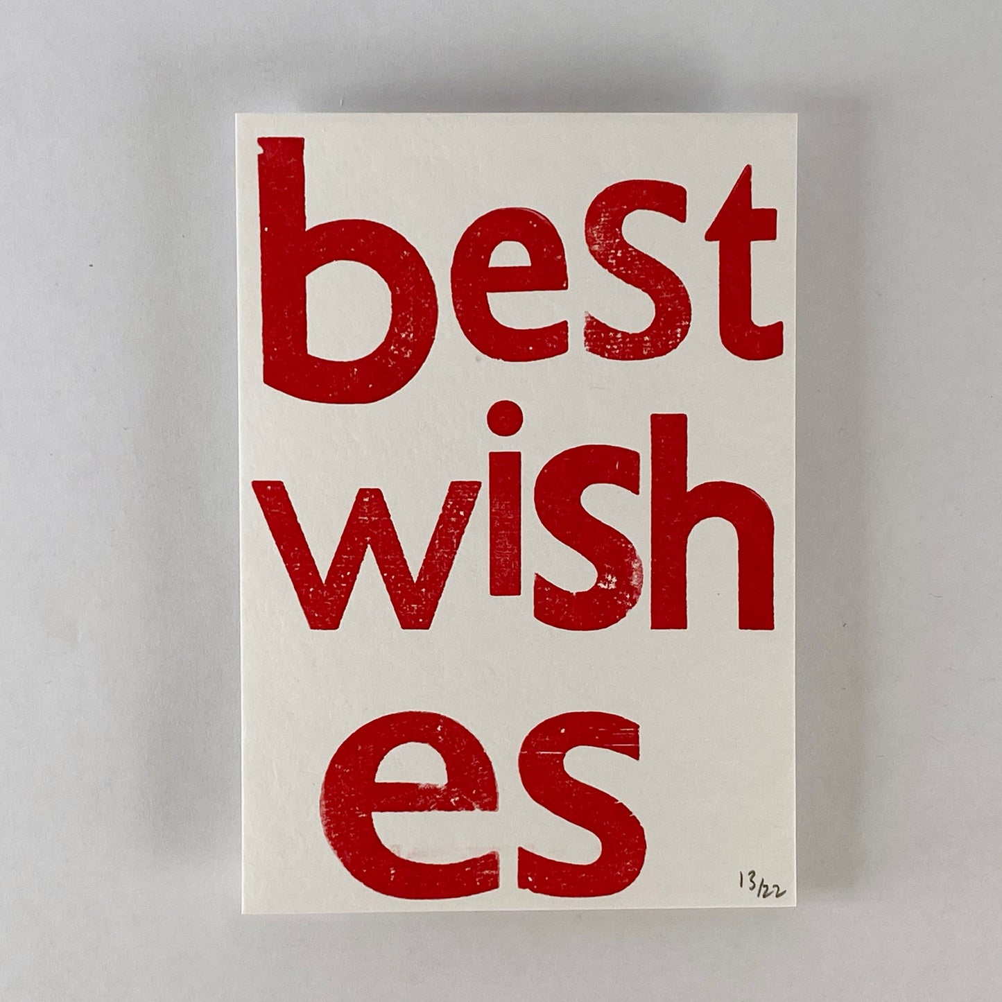 Best Wishes Red wood type