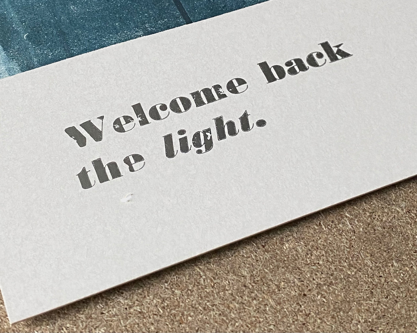 Welcome back the light - pack of solstice cards