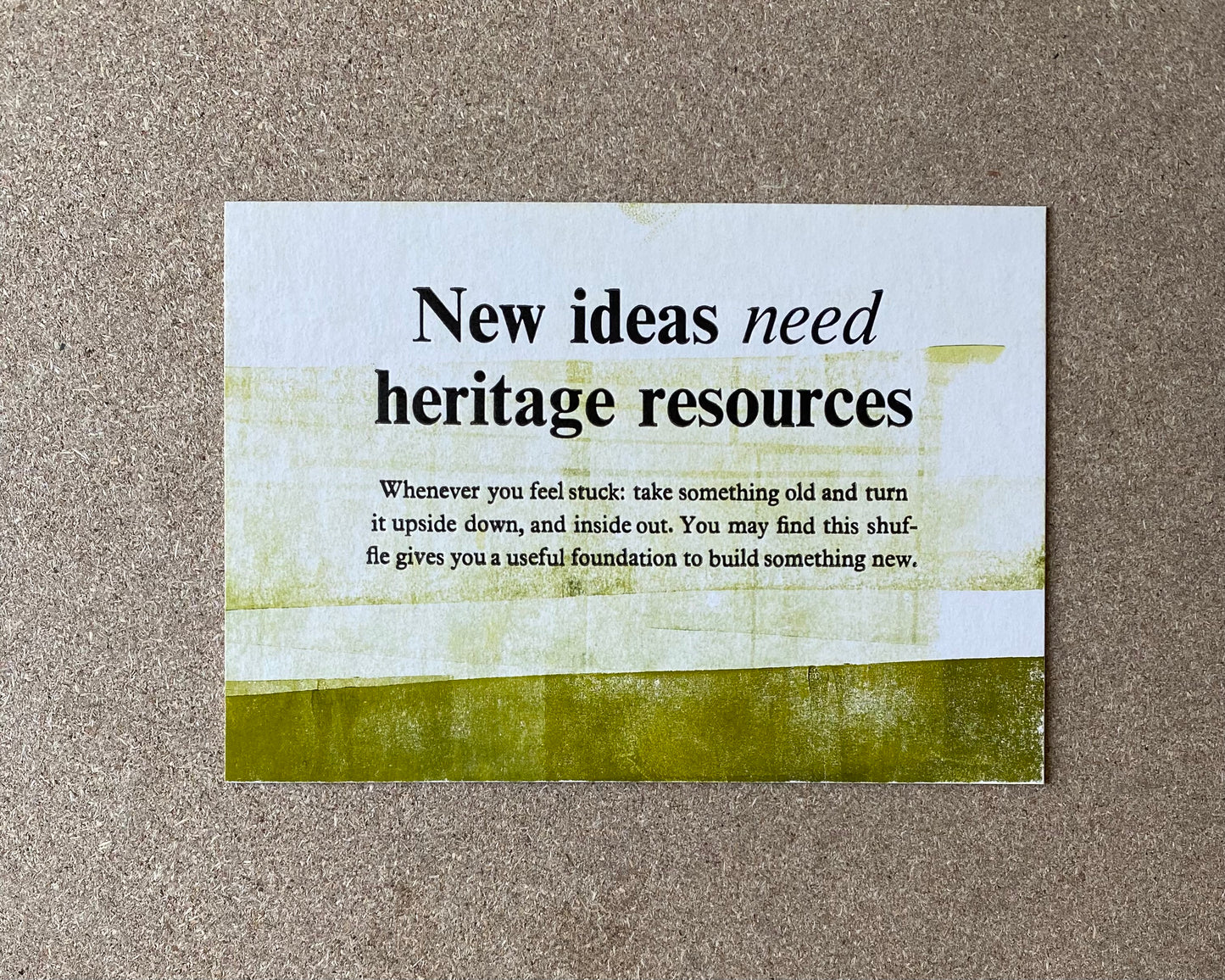 Load image into Gallery viewer, New ideas need heritage resources - mini poster
