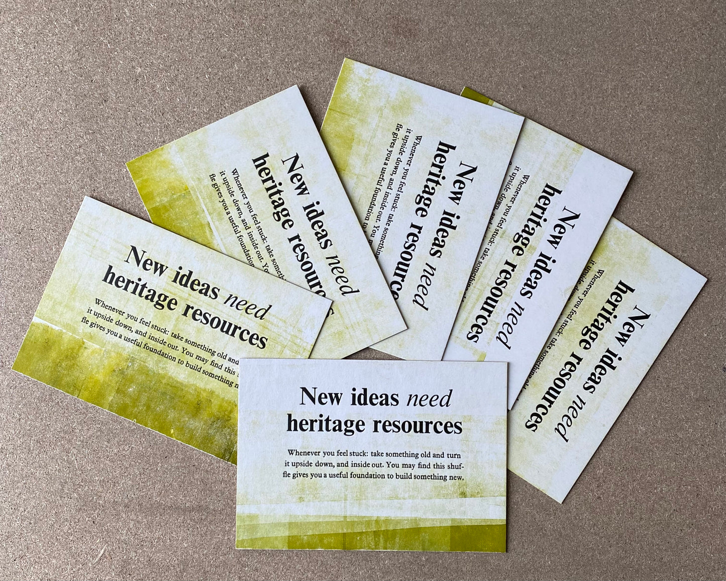 New ideas need heritage resources - mini poster