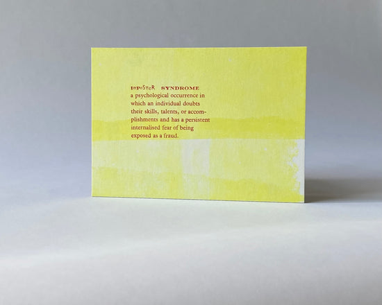 Imposter syndrome - mini poster