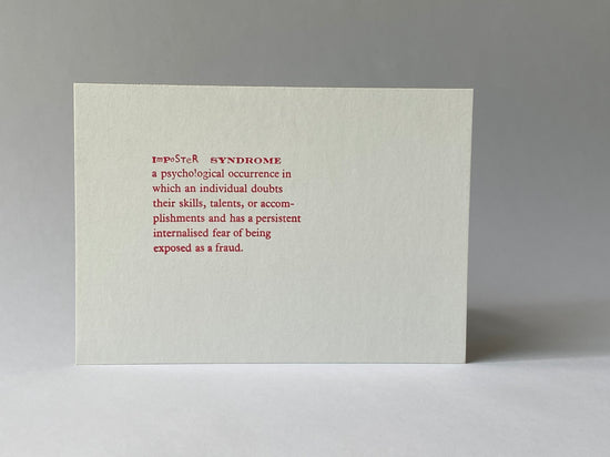 Imposter syndrome - mini poster