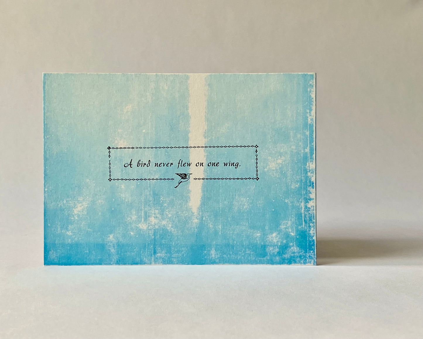 A bird never flew on one wing - mini poster
