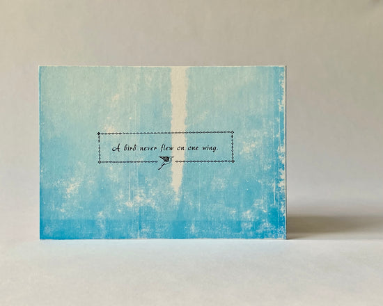 A bird never flew on one wing - mini poster